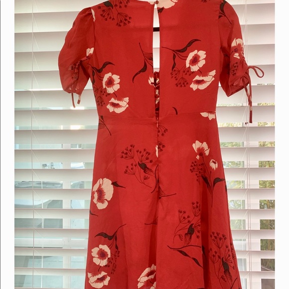 Mango red flowers print dress - Picture 2 of 8
